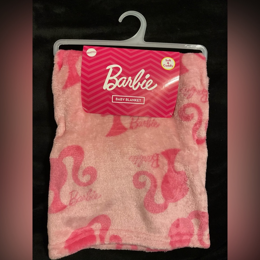 Soft pink Barbie baby blanket *SOLD*